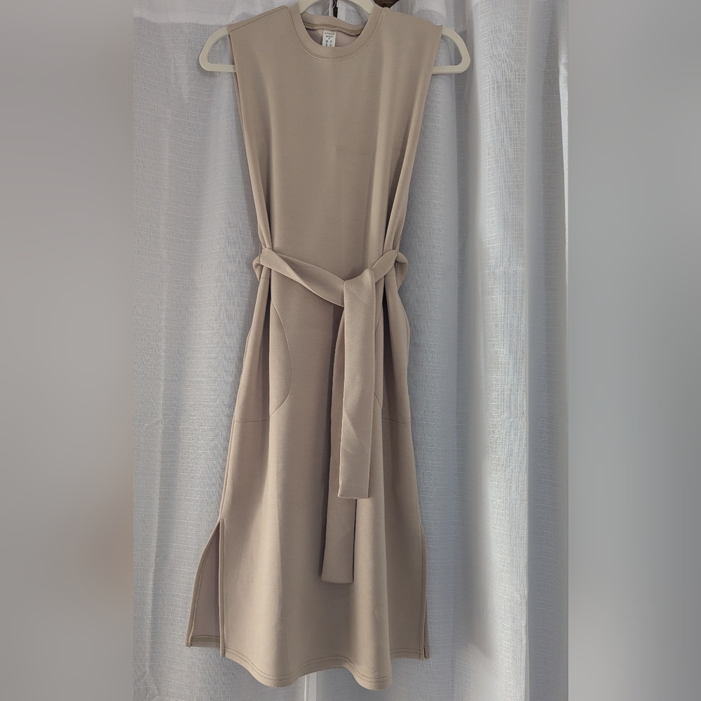 Spanx Air Essentials Sleeveless Tie Dress Beige XS